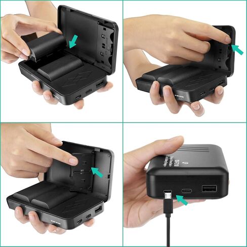 LP LP-E6 LPE6N Battery Charger Pack, 3-Pack Battery+Triple Slot Charger | Compatible with Canon EOS R6 R5 R 90D 80D 70D 60D 60DA 6D 6D Mark II 5D Mark II/III/IV 5DS 5DS R 7D 7D Mark II XC15 XC10 4K6K in Saudi Arabia