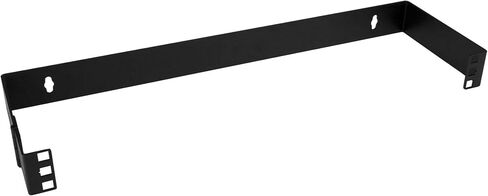 StarTech.com 2U Hinged Wall Mount Patch Panel Bracket - 6 inch Deep - 19" Patch Panel Swing Rack for Shallow Network Equipment- 22lbs (WALLMOUNTH2), Black | Rear-access hinged design, Holds slim 19in shallow network equipment, Holes 16in apart for wall st in Kuwait