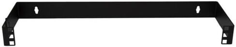 StarTech.com 2U Hinged Wall Mount Patch Panel Bracket - 6 inch Deep - 19" Patch Panel Swing Rack for Shallow Network Equipment- 22lbs (WALLMOUNTH2), Black | Rear-access hinged design, Holds slim 19in shallow network equipment, Holes 16in apart for wall st in Kuwait