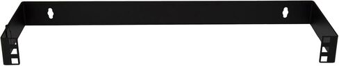 StarTech.com 2U Hinged Wall Mount Patch Panel Bracket - 6 inch Deep - 19" Patch Panel Swing Rack for Shallow Network Equipment- 22lbs (WALLMOUNTH2), Black | Rear-access hinged design, Holds slim 19in shallow network equipment, Holes 16in apart for wall st in Kuwait
