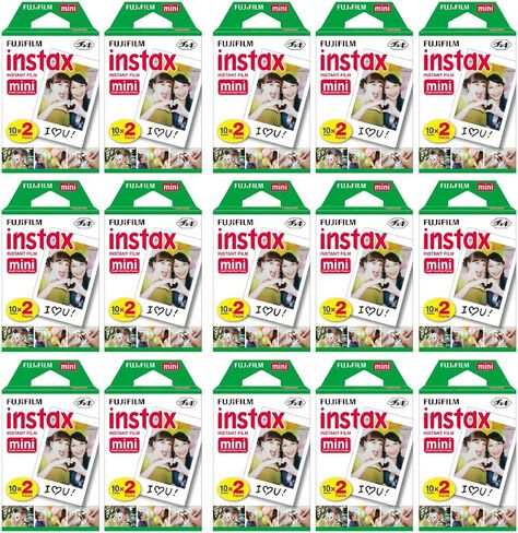 FUJIFILM INSTAX MINI Film 200 Sheets Bundle | For Instant Photos, Scrapbooks & Sharing | 200 Total Pictures for Instax Cameras in Saudi Arabia