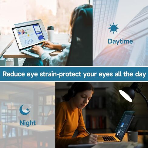 ANTOGOO V 14 Inch Anti Blue Light Screen Protector Panel, Eye Protection Anti-Scratch Easy Hanging Type Acrylic Blue Light Blocking Screen Protector for 14" with 16:9 Aspect Ratio Laptops Monitors in Saudi Arabia