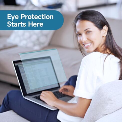 ANTOGOO V 14 Inch Anti Blue Light Screen Protector Panel, Eye Protection Anti-Scratch Easy Hanging Type Acrylic Blue Light Blocking Screen Protector for 14" with 16:9 Aspect Ratio Laptops Monitors in Saudi Arabia