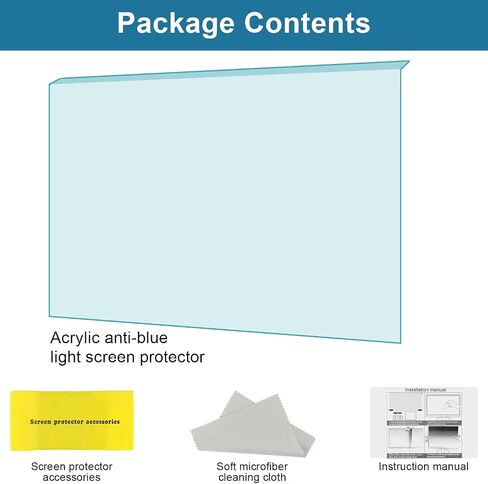 ANTOGOO V 14 Inch Anti Blue Light Screen Protector Panel, Eye Protection Anti-Scratch Easy Hanging Type Acrylic Blue Light Blocking Screen Protector for 14" with 16:9 Aspect Ratio Laptops Monitors in Saudi Arabia
