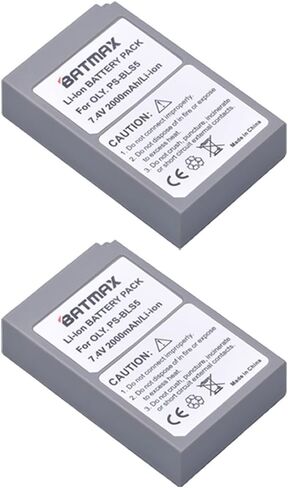 Batmax 2000mAh 2 قطعة BLS-5 BLS-50 PS-BLS5 بطارية + LED شاحن USB مزدوج لأوليمبوس BLS-5 E-PL2، E-PL5، E-PL6، E-PL7، E-PL8، E-PL9، E-PL10 ,E-PM2,OM-D E-M10,E-M10 Mark II,III,E-M10 IV,Stylus1 كاميرات in Kuwait