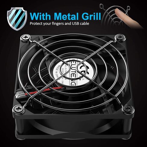 ELUTENG Dual 40mm USB Fan with 3 Speeds Adjustable 5V PC Fan Max 5500RPM 40mm * 40mm * 25mm Mini Case Fan Quiet Computer Fan Compatible for PC, TV Box, Router, Xbox, Playstation in Kuwait