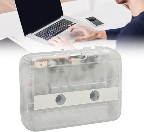 محول كاسيت الى ام بي 3، شريط ستيريو محمول الى MP3، متعدد الوظائف تلقائيا عكسي شفاف ريترو محمول لاجهزة اللاب توب والكمبيوتر in Kuwait