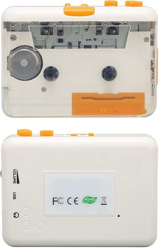 Portable Cassette Player, Walkman Cassette Audio Music Player Tape to MP3 Converter Compatible with Laptops Computer, Convert Mixtapes/Tape Cassettes to for iPod/MP3 in Saudi Arabia