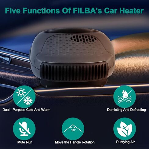 Car Heater Portable 12V Quick Heating Defogging Defroster That Plugs Into Cigarette Lighter 2 in1 Adjustable Heating Fan/Cooling Fan in Kuwait