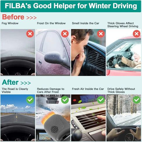 Car Heater Portable 12V Quick Heating Defogging Defroster That Plugs Into Cigarette Lighter 2 in1 Adjustable Heating Fan/Cooling Fan in Kuwait