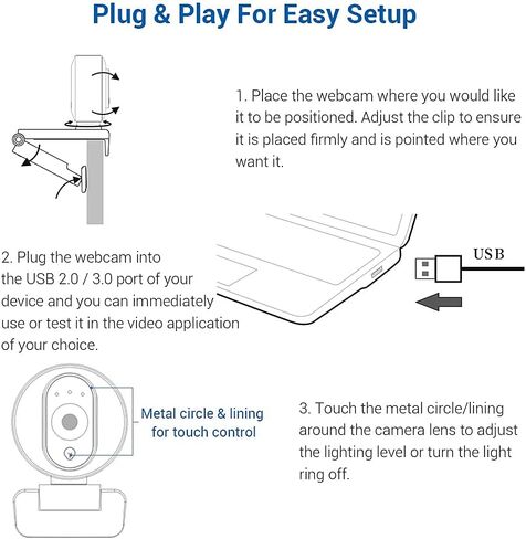 NexiGo N680 1080P Business Webcam with Microphone, Software and Privacy Cover, AutoFocus, Streaming USB Web Camera, for Online Class, Zoom Meeting Skype Facetime Teams, PC Mac Laptop Desktop in Saudi Arabia