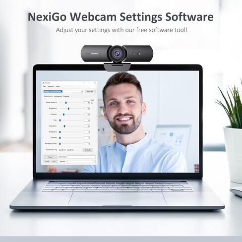 كاميرا ويب للأعمال NexiGo N680 1080P مع ميكروفون وغطاء للبرامج والخصوصية، وتركيز تلقائي، وكاميرا ويب USB متدفقة، للفصل عبر الإنترنت، واجتماعات Zoom Meeting Skype Facetime Teams، وكمبيوتر سطح المكتب للكمبيوتر المحمول Mac in Kuwait