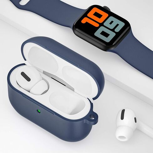 BRG Compatible with Airpods Pro Case, Soft Silicone Skin Case Cover Shock-Absorbing Protective Case with Keychain [Front LED Visible] (Black) in Kuwait