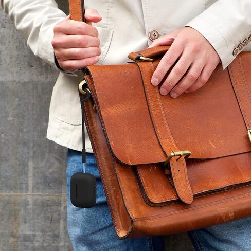 OULUOQI متوافق مع حافظة AirPods Pro 2 2023/2022، غطاء جلدي ناعم من السيليكون ممتص للصدمات [مصباح LED أمامي مرئي] in Kuwait