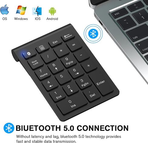 cimetech Wired Number Keypad, 18 Key USB Numeric Pad | Office Accounting, Portable, Mini, for Laptop PC Computer Desktop Surface Pro Notebook in Kuwait