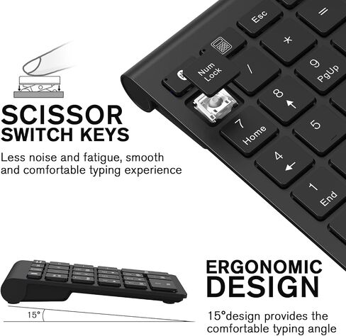cimetech Wired Number Keypad, 18 Key USB Numeric Pad | Office Accounting, Portable, Mini, for Laptop PC Computer Desktop Surface Pro Notebook in Kuwait