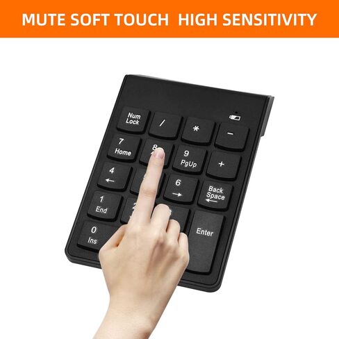 SMOOTHCLUE Wireless Number Pad, 10 Key Keyboard Numeric Keypad, Financial Accounting USB Numpad for Laptop,PC,Desktop,Surface Pro,Notebook in Kuwait