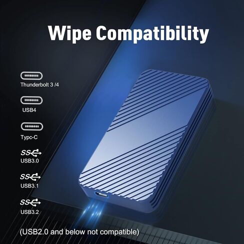 محول حاوية M.2 NVME SATA SSD، محول USB 3.2 Gen 2 10 جيجابت في الثانية NVMe PCI-E 6 جيجابت في الثانية SATA M-Key / B+M مفتاح محرك الحالة الصلبة الخارجي مع حواف UASP، لمحركات أقراص SSD 2242 2260 2280 in Kuwait