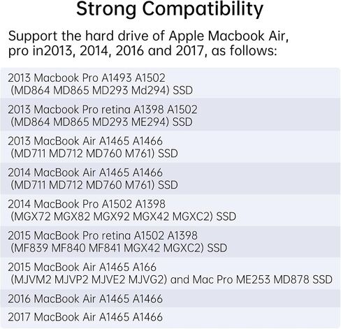 حاوية ACASIS USB C 3.0 SSD لأجهزة Apple Flash SSDs الضيقة MacBook Air من 2010 إلى 2011 حاوية تخزين محمولة متوافقة مع M.2 Nvme SSD مع محول in Kuwait