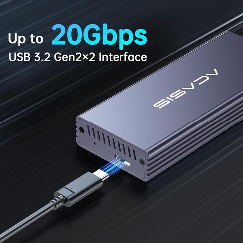 حاوية ACASIS USB C 3.0 SSD لأجهزة Apple Flash SSDs الضيقة MacBook Air من 2010 إلى 2011 حاوية تخزين محمولة متوافقة مع M.2 Nvme SSD مع محول in Kuwait