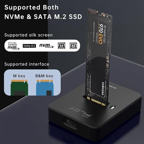 M.2 NVMe SATA to USB C Dock 10Gbps SSD Reader M2 External Adapter in Kuwait