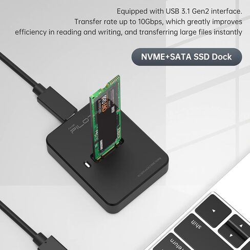 M.2 NVMe SATA to USB C Dock 10Gbps SSD Reader M2 External Adapter in Kuwait