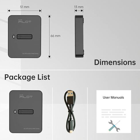 M.2 NVMe SATA to USB C Dock 10Gbps SSD Reader M2 External Adapter in Kuwait