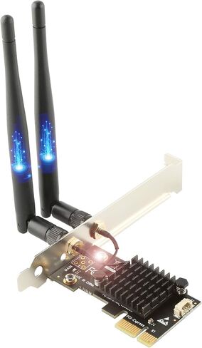 Ubit 11AC1200A PCIe Wireless Card, Up to 1200 Mbit/s, Wireless Dual-Band Gigabit WLAN WiFi Adapter Card, PCIe WiFi Card for Desktop/PC Gaming in Kuwait