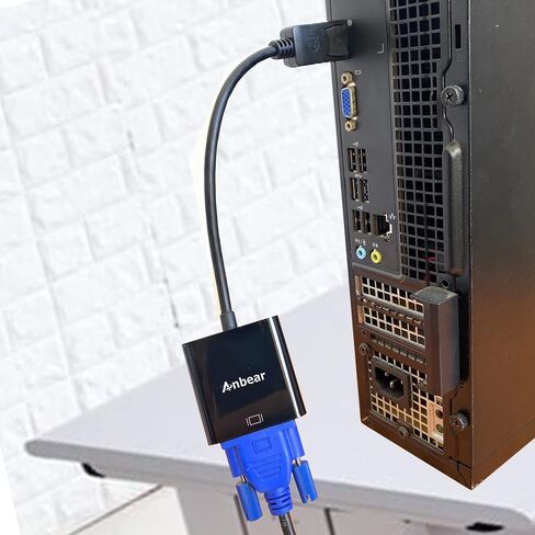 محول Anbear DisplayPort إلى VGA، منفذ العرض إلى محول VGA مطلي بالذهب (ذكر إلى أنثى) لأجهزة الكمبيوتر المكتبية وأجهزة الكمبيوتر المحمولة التي تدعم DisplayPort إلى محول VGA يعرض... (10 عبوات، DP) in Kuwait