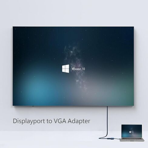 محول Anbear DisplayPort إلى VGA، منفذ العرض إلى محول VGA مطلي بالذهب (ذكر إلى أنثى) لأجهزة الكمبيوتر المكتبية وأجهزة الكمبيوتر المحمولة التي تدعم DisplayPort إلى محول VGA يعرض... (10 عبوات، DP) in Kuwait