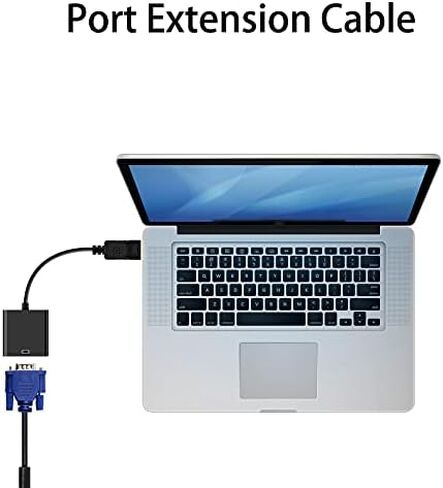 محول منفذ عرض SENGKOB (DP) إلى VGA، منفذ عرض مطلي بالذهب إلى محول VGA (ذكر إلى أنثى) للكمبيوتر، سطح المكتب، الكمبيوتر المحمول، الكمبيوتر الشخصي، الشاشة، جهاز العرض، HDTV-أسود in Kuwait