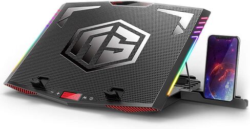 MeFee RGB Laptop Cooling Pad for 15.6-21 Inch Professional Gaming Laptop Cooler with 6 Quiet Fans and Button Control, Pure Metal Panel Portable Cooler in Kuwait