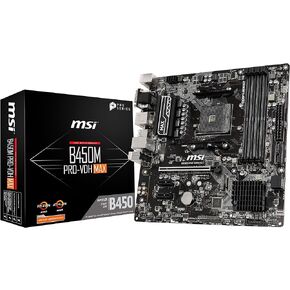 MSI ProSeries AMD Ryzen 2ND and 3rd Gen AM4 M.2 SATA 6Gb/s USB 3 DDR4 D-Sub DVI HDMI Micro-ATX Motherboard (B450M PRO-VDH Max) in Kuwait
