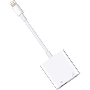 Lightning to USB Camera Adapter Lightning Female OTG Cable Adapter for Select iPhone,iPad Models Support Connect Camera, Card Reader, USB Flash Drive, MIDI Keyboard, White in Kuwait