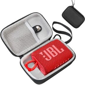 Hard Case Compatible with JBL GO3, EVA Case for Protection and Outdoor, Black Case with Black Liner