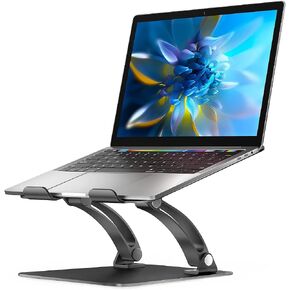 Nulaxy Ergonomic Adjustable Laptop Stand for Desk, Dual Foldable Computer Riser with Advanced Heat-Vent, Heavy-Duty Portable Notebook Holder for Posture Correction, Compatible with Mac 10-17" Laptops in Saudi Arabia