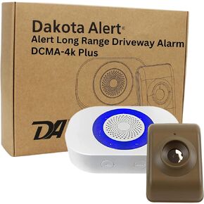 Dakota Alert Long Range Driveway Alarm Motion Detector - DCMA-4k Plus One Mile Wireless Range Alarm System - DCMT-4000 Transmitter & RE-4k Plus Receiver-Use Outdoors, Driveways, Entrances & Backyards