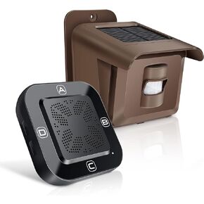 جهاز انذار ممر طويل المدى بطول 1/2 ميل، جهاز انذار لاسلكي يعمل بالطاقة الشمسية للاماكن الخارجية مقاوم للعوامل الجوية ومستشعر حركة وكشف، نظام تنبيه للممرات لمراقبة وحماية الممتلكات الخارجية in Kuwait