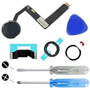 MMOBIEL Home Button Compatible with iPad Pro (9.7-inch) 2016 - Flex Cable Connector - Replacement - Incl. Screwdrivers - Black