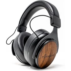 thinksound in20 Wired in-Ear Headphones with Mic - Made with Sustanably Harvested Wood - Built for Music Enthusiasts, Digital Nomads, Remote Workers, Commuters and Gym Junkies.