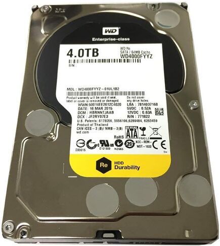 Western Digital RE WD4000FYYZ 4TB 7200 RPM 64MB Cache SATA 6.0Gb/s 3.5in Enterprise Internal Hard Drive - OEM w/3 Year Warranty (Renewed) in Saudi Arabia