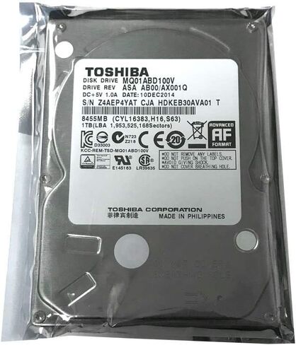Toshiba 1TB 5400RPM 8MB Cache SATA 3.0Gb/s 2.5 inch PS3/PS4 Hard Drive - 3 Year Warranty in Saudi Arabia