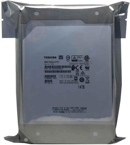 توشيبا 14 تيرابايت SATA 512e 256 ميجابايت كاش 7200 دورة في الدقيقة 3.5 بوصة SATA 6.0 جيجابايت/ثانية محرك الأقراص الصلبة للمؤسسات - MG07ACA14TE (متجدد) in Saudi Arabia