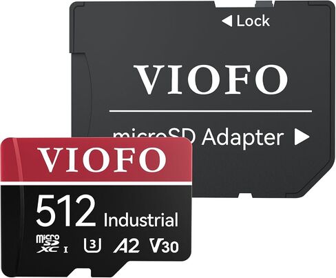 بطاقة VIOFO 256GB microSD من الدرجة الصناعية، بطاقة ذاكرة U3 A2 V30 عالية السرعة مع محول، تدعم تسجيل فيديو Ultra HD 4K in Saudi Arabia