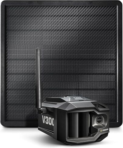 Vosker V300 Ultimate 4G-LTE Autonomous Outdoor Security Camera | High-Capacity 15,000 mAh External Solar Power Bank | SIM Card Included | No Wi-Fi Needed | Live Streaming in Saudi Arabia