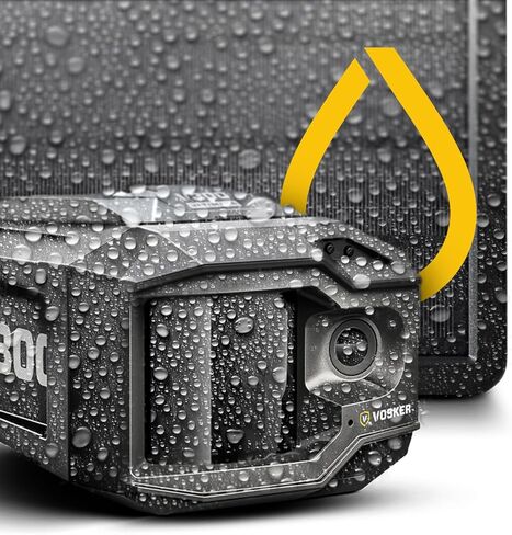 كاميرا مراقبة خارجية Vosker V300 Ultimate 4G-LTE | بنك الطاقة الشمسية الخارجي عالي السعة 15,000 مللي أمبير في الساعة | بطاقة SIM متضمنة | لا حاجة لشبكة Wi-Fi | بث مباشر in Kuwait