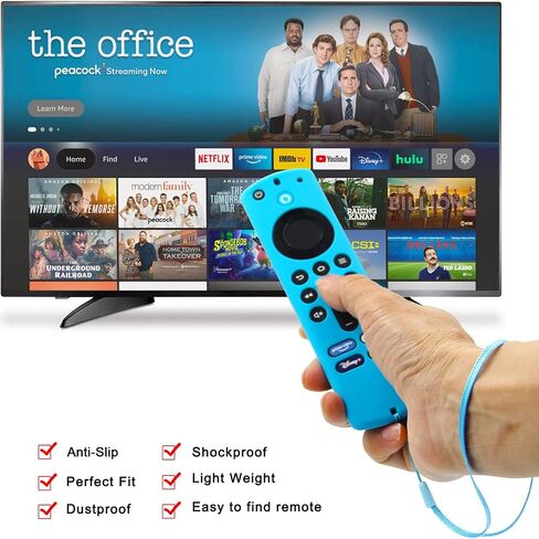 [عبوتان] حافظة غطاء جهاز التحكم عن بعد Pinowu متوافقة مع Firestick 4K Max Alexa Voice Remote الجيل الثالث، حافظة سيليكون مضادة للانزلاق مع حبل (أخضر متوهج وأحمر غير متوهج)... in Kuwait