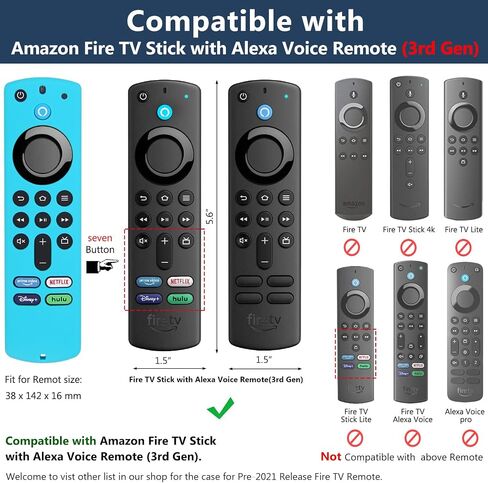 [عبوتان] حافظة غطاء جهاز التحكم عن بعد Pinowu متوافقة مع Firestick 4K Max Alexa Voice Remote الجيل الثالث، حافظة سيليكون مضادة للانزلاق مع حبل (أخضر متوهج وأحمر غير متوهج)... in Kuwait