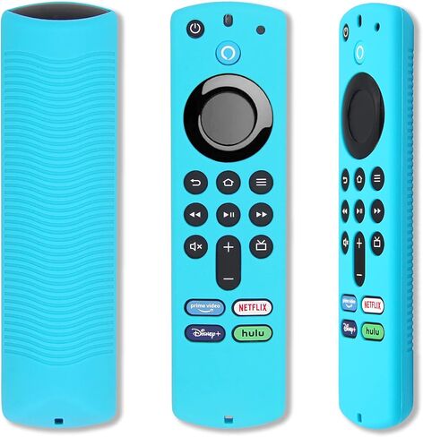 [عبوتان] حافظة غطاء جهاز التحكم عن بعد Pinowu متوافقة مع Firestick 4K Max Alexa Voice Remote الجيل الثالث، حافظة سيليكون مضادة للانزلاق مع حبل (أخضر متوهج وأحمر غير متوهج)... in Kuwait