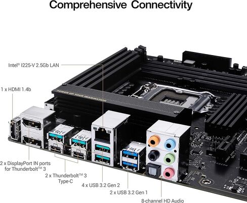 اللوحة الأم ASUS ProArt Z690-Creator WiFi 6E LGA 1700 (Intel 12th Gen) ATX Content Creator (PCIe 5.0، DDR5،2X Thunderbolt 4,10G&2.5G LAN، 4xM.2، اللوحة الأمامية USB 3.2 Gen2x2 Type-C Ports) in Saudi Arabia